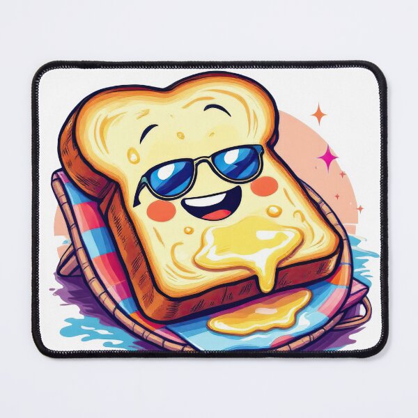Item preview, A cartoon toasting sandwich with a slice of cheese on it designed and sold by cafegrafis.