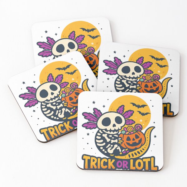 Item preview, Trick or Lotl – Colorful Skeleton Axolotl Halloween Design designed and sold by haitrieuic96.