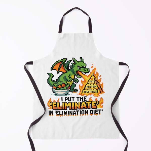 Item preview, Elimination Diet Dragon – Funny Pixel Art Nutrition Joke designed and sold by NaturePixel.
