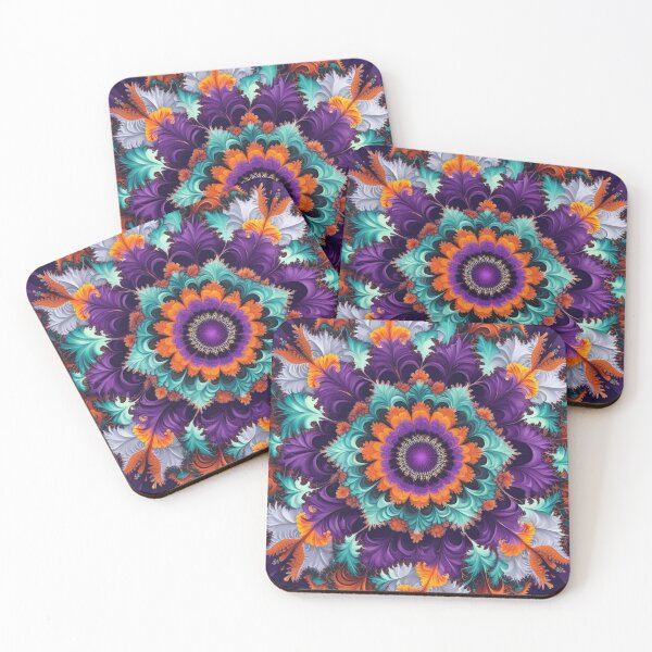Item preview, Haunted Frost – Elegant Fractal Mandala with Halloween Snow Vibes designed and sold by Harmonic_Layers.