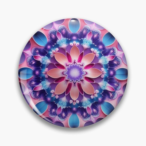 Aperçu de l'œuvre Divine Bloom – Mandala fractal féminin d'unité et de lumière créée et vendue par Harmonic_Layers.