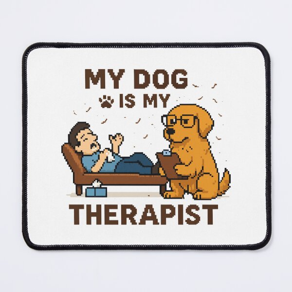 Item preview, My Dog Is My Therapist Pixel Art designed and sold by NaturePixel.