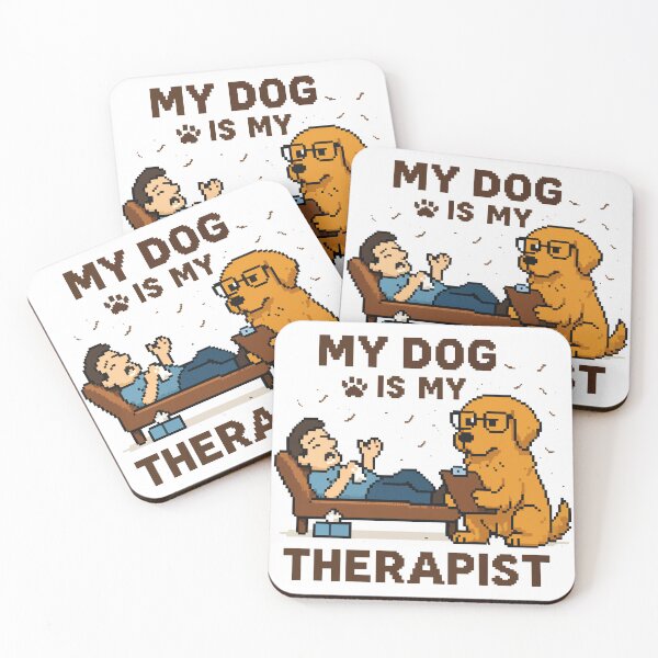 Item preview, My Dog Is My Therapist Pixel Art designed and sold by NaturePixel.