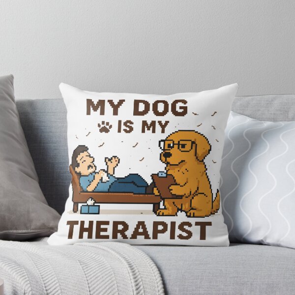 Item preview, My Dog Is My Therapist Pixel Art designed and sold by NaturePixel.