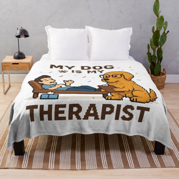 Item preview, My Dog Is My Therapist Pixel Art designed and sold by NaturePixel.