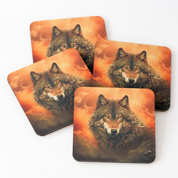 Item preview, Fire Wolf With Blazing Eyes Digital Design Art designed and sold by DEC02.