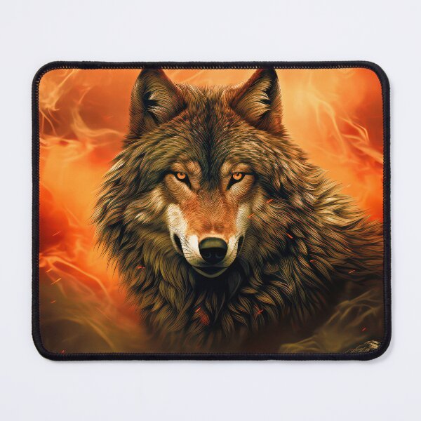 Item preview, Fire Wolf With Blazing Eyes Digital Design Art designed and sold by DEC02.