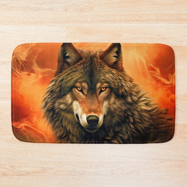 Item preview, Fire Wolf With Blazing Eyes Digital Design Art designed and sold by DEC02.