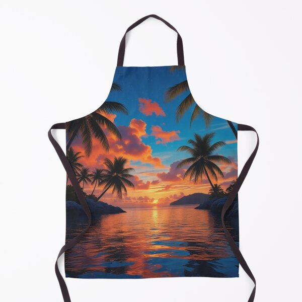 Item preview, Tropical Paradise Sunset with Reflective Ocean and Palm Trees designed and sold by Uniquely Yours.