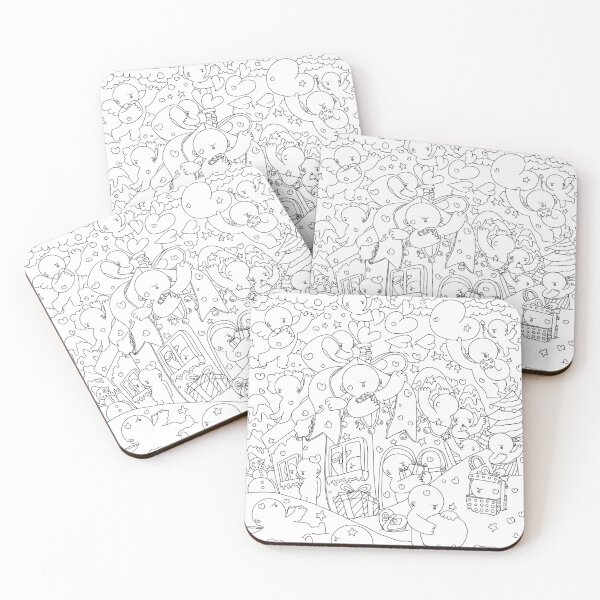 Item preview, Cute Christmas Coloring Page – Kawaii Winter Holiday Scene designed and sold by JJONGKO.