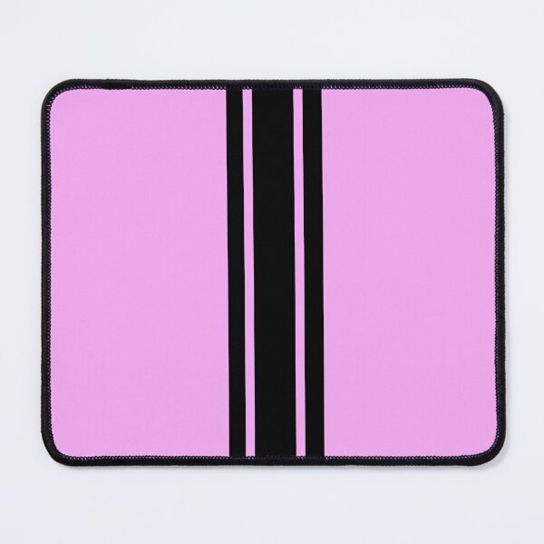Item preview, Single Stripe with 2 Thick Pinstripes (Black On Pink) designed and sold by Racing Stripes Only.