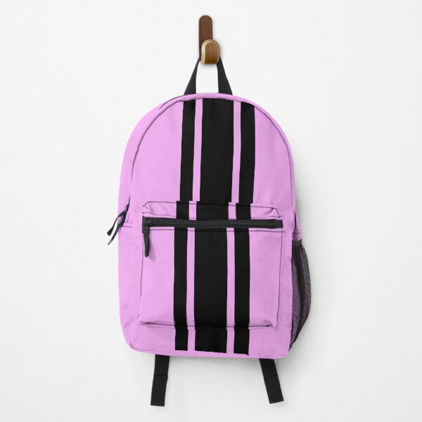 Item preview, Single Stripe with 2 Thick Pinstripes (Black On Pink) designed and sold by Racing Stripes Only.
