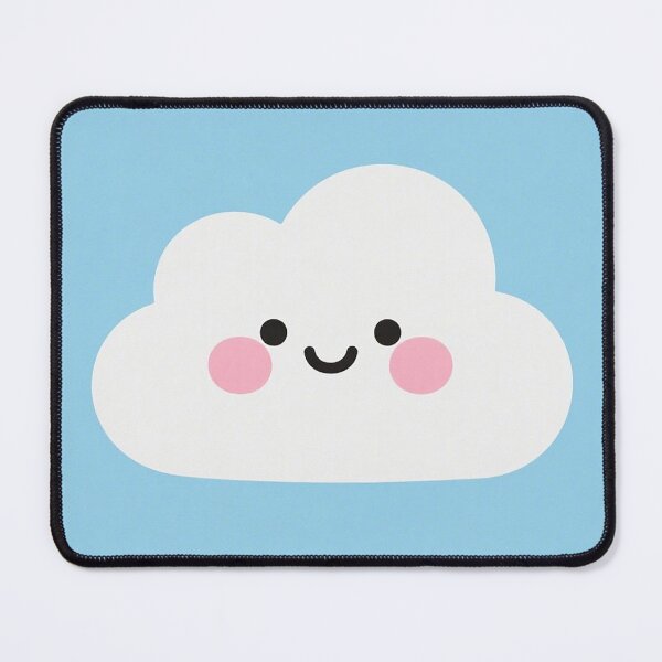 Item preview, smiling, cloud, blue, kawaii, cute, modern, aesthetic, minimalist, chubby, adorable designed and sold by SasiPen.
