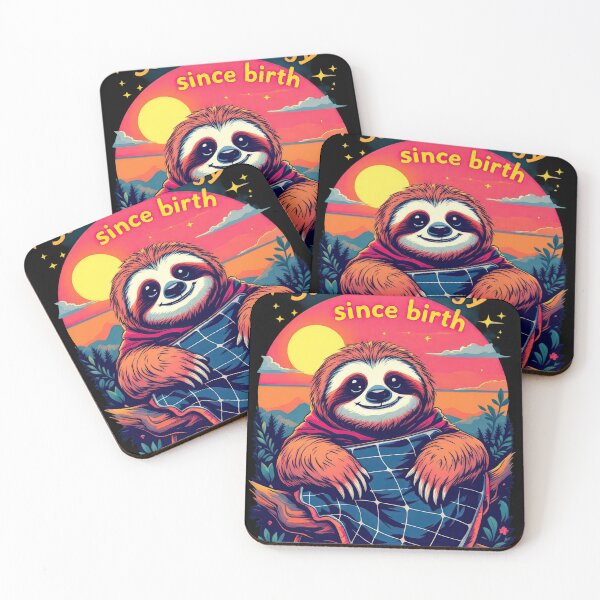 Item preview, A close up of a sloth holding a solar panel with the sun in the background designed and sold by cafegrafis.