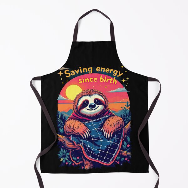 Item preview, A close up of a sloth holding a solar panel with the sun in the background designed and sold by cafegrafis.