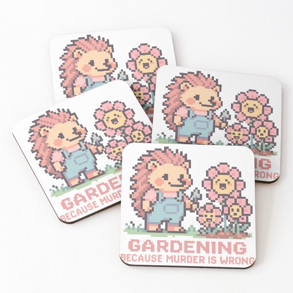 Item preview, Pixel Hedgehog Chooses Plants Over Prison designed and sold by NaturePixel.