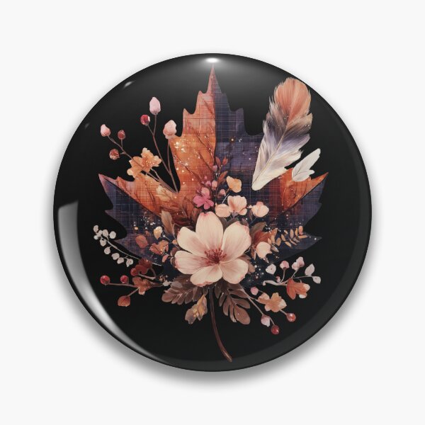 Item preview, Autumn Floral Maple Leaf with Feather and Berries designed and sold by Anastasiia Yurevych.