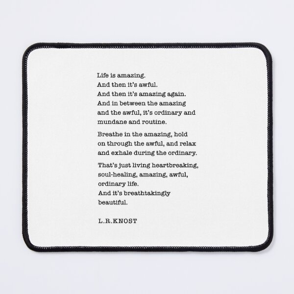 Item preview, LR Knost - Life is amazing designed and sold by corbrand.