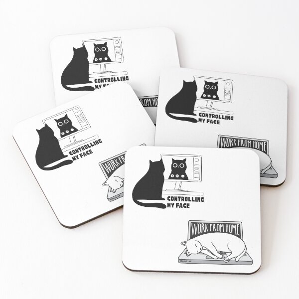 Item preview, Working from home cate | Just workplace things designed and sold by Neadoodles.
