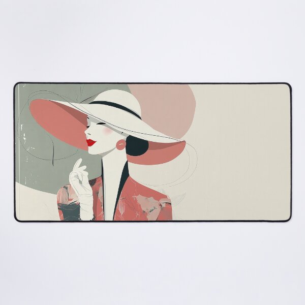 Item preview, Elegant Woman in Floral Dress and Wide-Brim Hat designed and sold by Art of Ngu.