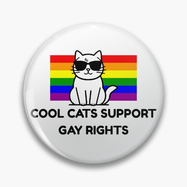Item preview, Cool Cats Support Gay Rights Design designed and sold by CarefulCreation.