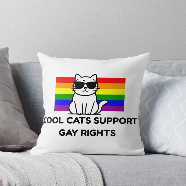 Item preview, Cool Cats Support Gay Rights Design designed and sold by CarefulCreation.