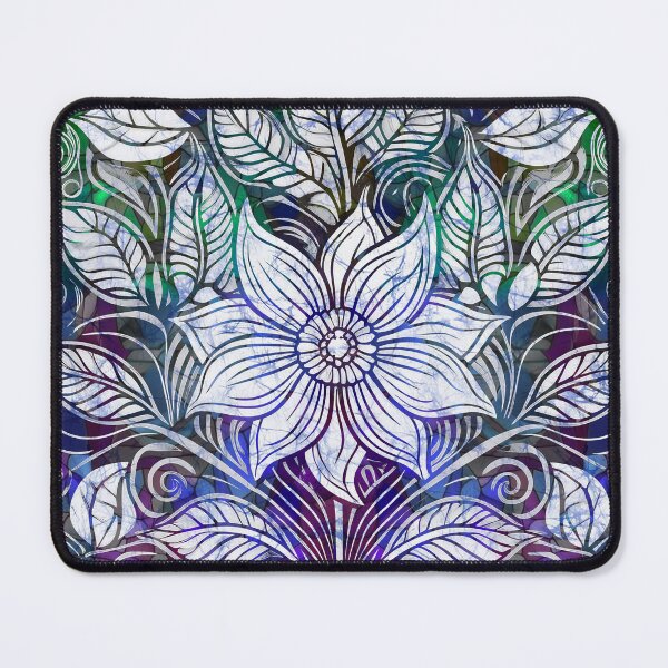 Item preview, Batik Hippie Floral Tie Dye Purple Green designed and sold by AuroraXGreen.