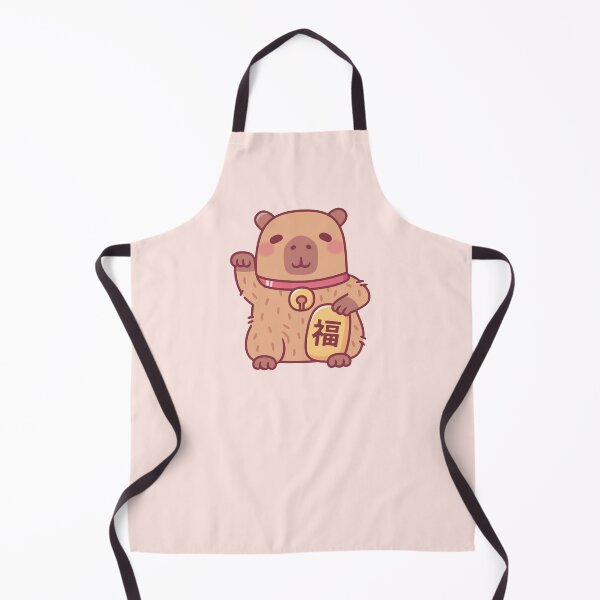 Item preview, Cute Good Luck Waving Capybara designed and sold by rustydoodle.