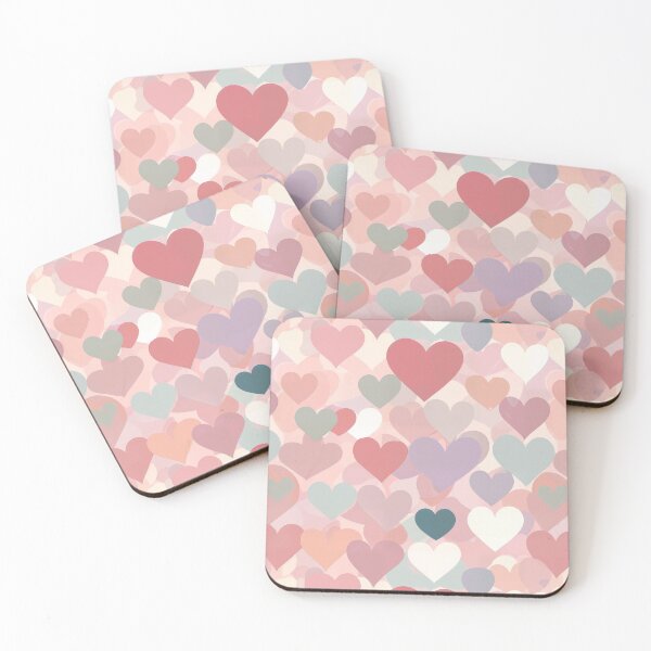 Item preview, Pretty pastel hearts designed and sold by marshmelephant.