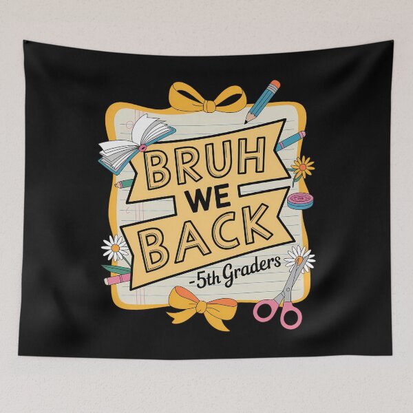 Item preview, Bruh We Back 5th Graders Fifth Grade Back To School designed and sold by Sunset4Bones.