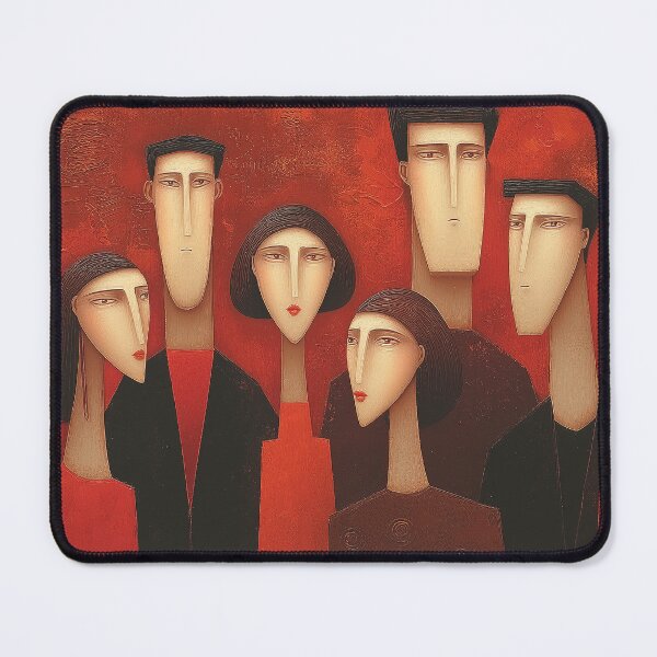 Item preview, Abstract Family Portrait in Warm Tones designed and sold by Art of Ngu.