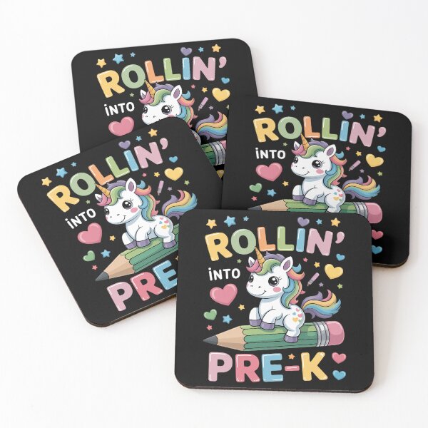 Item preview, Rolling Into Pre-k Cute Unicorn Back To School designed and sold by Sunset4Bones.
