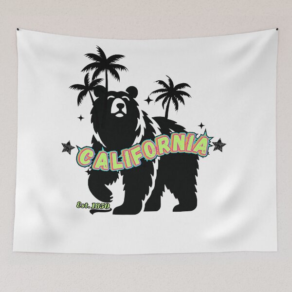 Item preview, California Bear & Palm Trees Silhouette designed and sold by Holy Coast Threads (Formerly ChristianFlower).