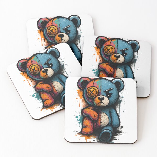 Item preview, Cyberpunk Graffiti Teddy Bear designed and sold by NoRestDesigns.