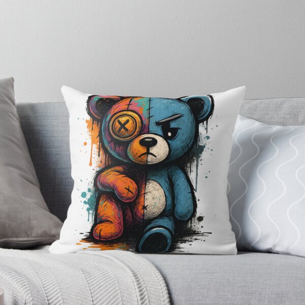 Item preview, Cyberpunk Graffiti Teddy Bear designed and sold by NoRestDesigns.