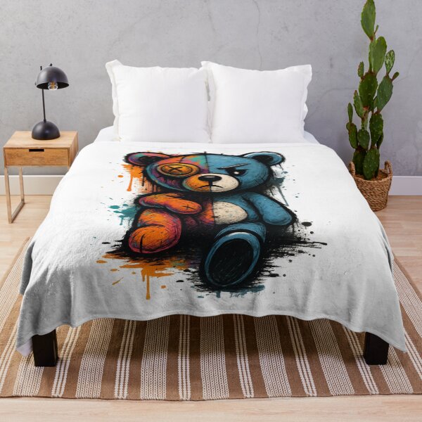 Item preview, Cyberpunk Graffiti Teddy Bear designed and sold by NoRestDesigns.