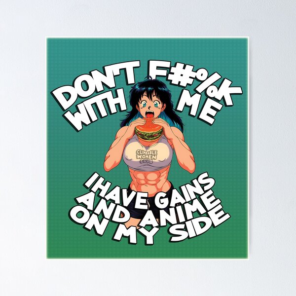 Item preview, Gains & Anime Fitness Waifu designed and sold by Otakunaisu.