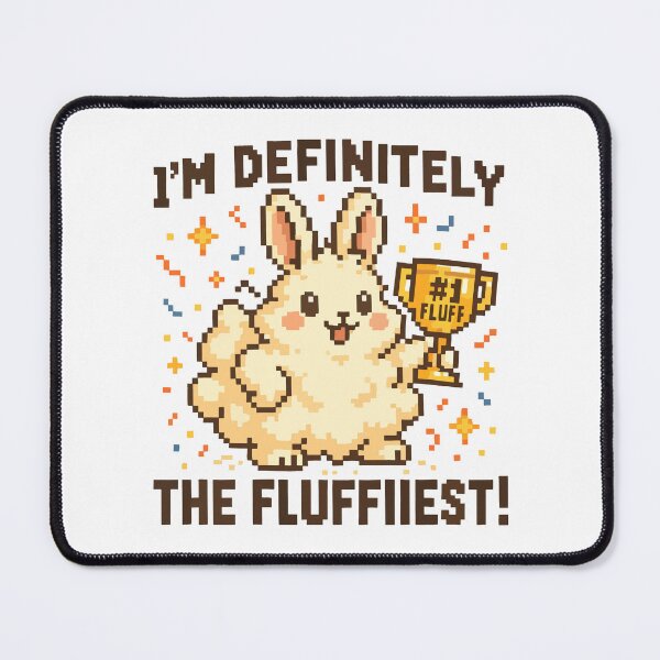 Item preview, I’m Definitely the Fluffiest – Cute Pixel Bunny Winner Design designed and sold by NaturePixel.