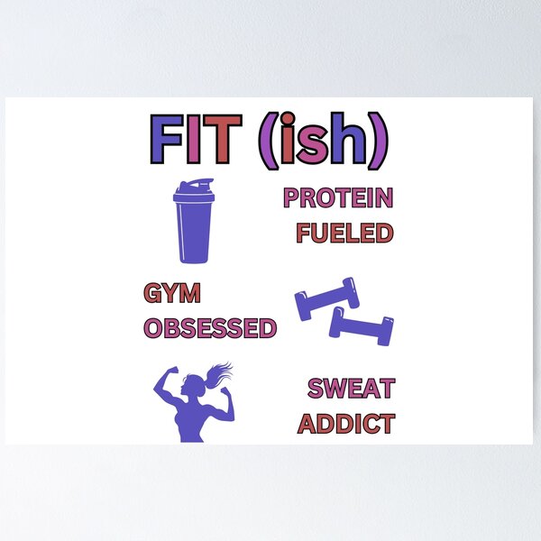 Item preview, FIT (ish) - Protein Fueled - Women's Gym Motivation - Fitness Humor designed and sold by FeminineFlex.