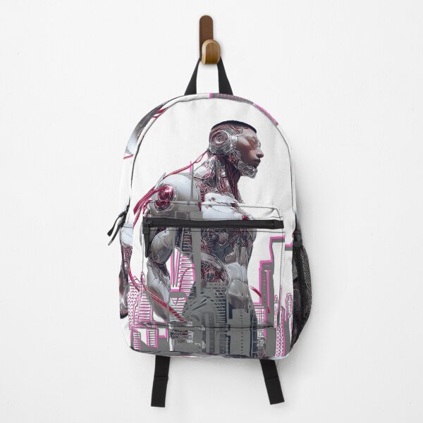 Item preview, Futuristic Cyborg Overlooking Cityscape designed and sold by pkvorakorn.