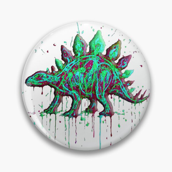Item preview, Psychedelic Explosive Paint Stegosaurus Meltdown designed and sold by SHHCreations.