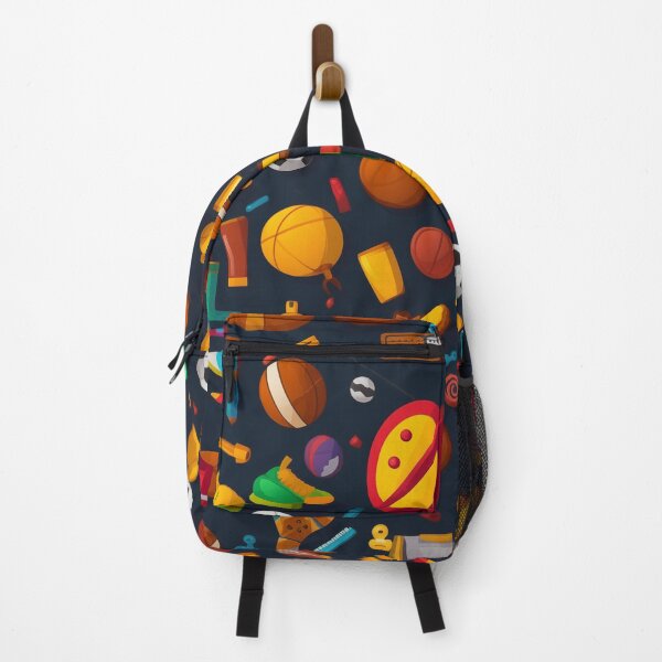 Item preview, Sports Equipment Pattern – Colorful Athletic Gear & Balls on Dark Background designed and sold by KreativKulture.