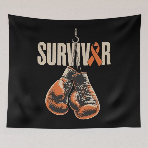 Item preview, Leukemia Survivor Boxing Orange Ribbon Leukemia Awareness designed and sold by Sunset4Bones.