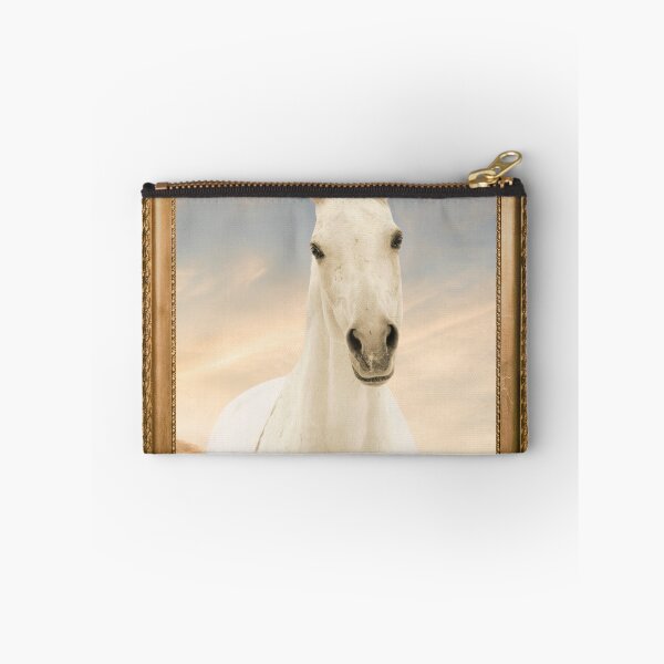 Item preview, White Horse with Flying Doves Over Snowy Mountains designed and sold by berwies-artwork.