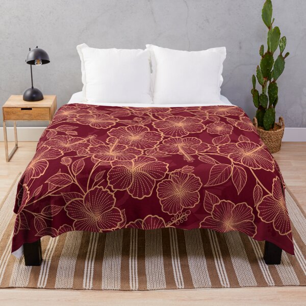 Item preview, Hibiscus Floral Embroidery Style Seamless Pattern designed and sold by teaw-teaw.