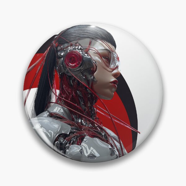 Artikel-Vorschau von Futuristischer Cyborg mit roter Verkabelung, designt und verkauft von pkvorakorn.