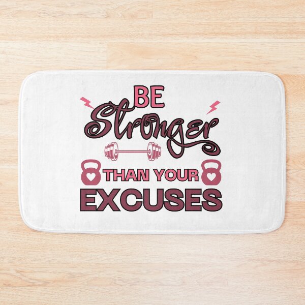Item preview, Be Stronger Than Your Excuses - Women's Fitness Motivation - Workout Quote designed and sold by FeminineFlex.