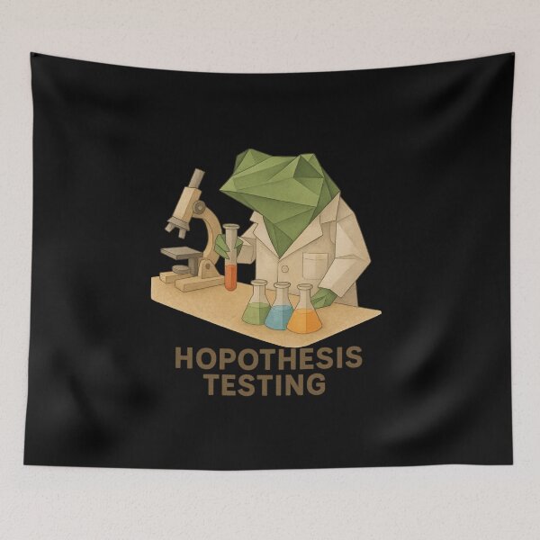 Item preview, Hopothesis Testing – Funny Frog Science Design designed and sold by S-Dstyle.