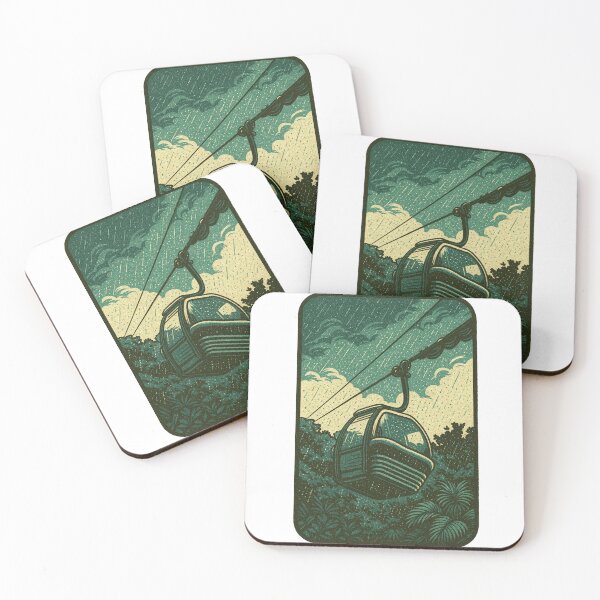 Item preview, Rainy Sky Gondola | Tropical Mountain Ride - Stormy Adventure Scene designed and sold by GEEEN.