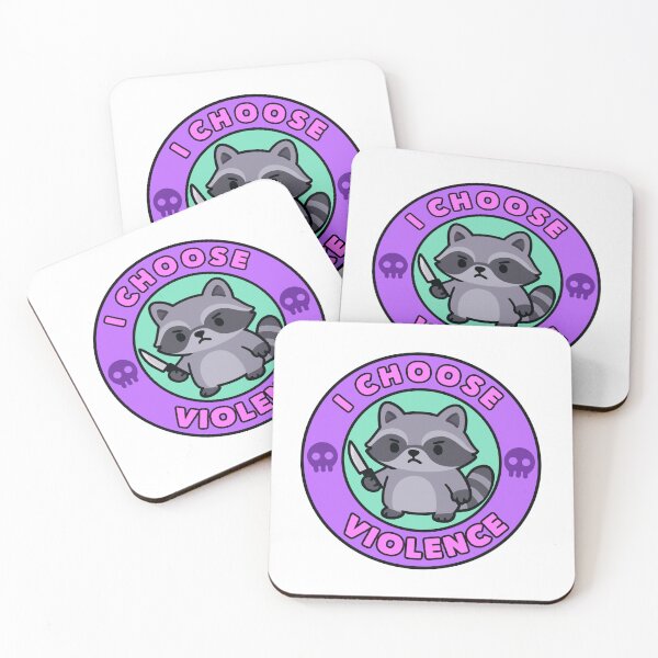 Item preview, I Choose Violence Raccoon Meme Cute designed and sold by TinyPanic.